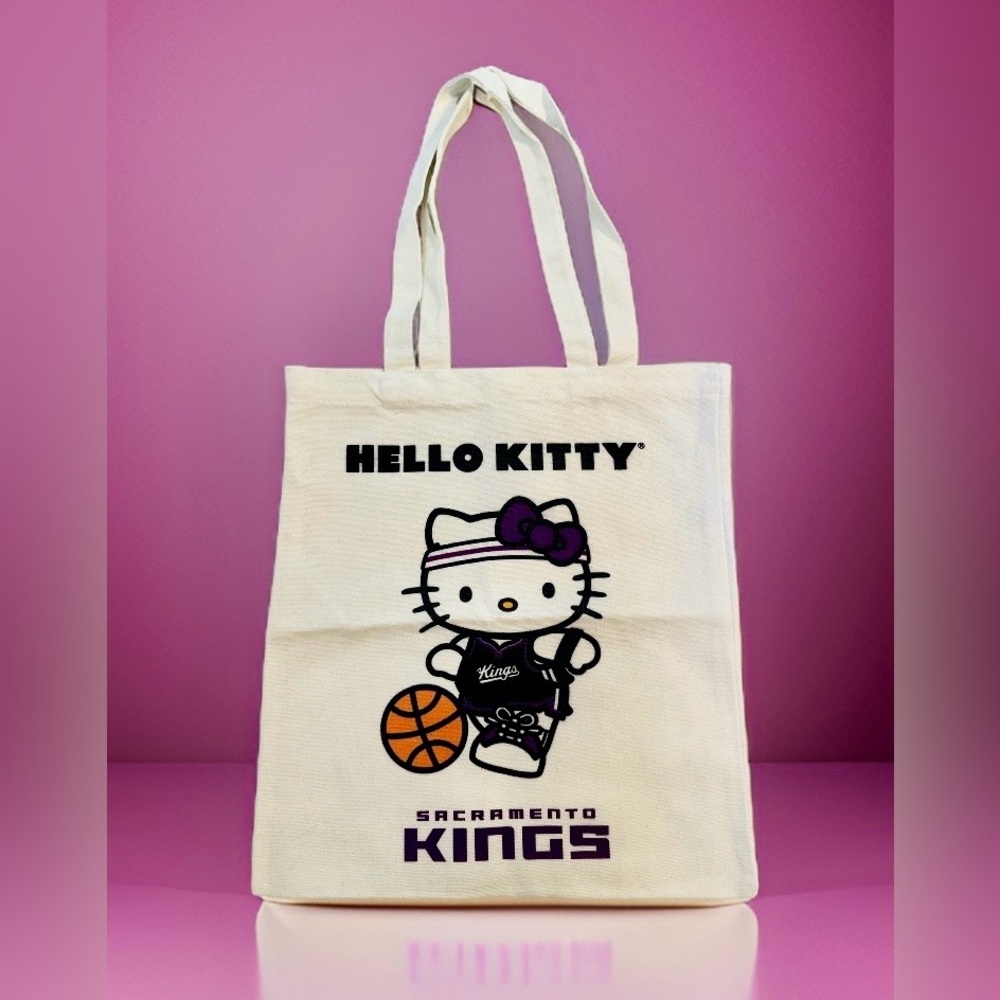 *NEW* Hello Kitty Sacramento Kings Canvas Tote Bag